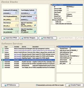 Figure 5: PS/2 keyboard – TFT display Software Platform Builder